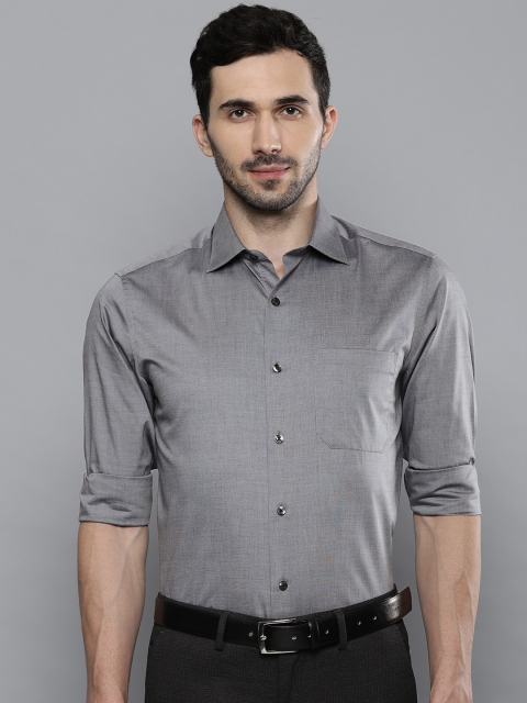 

Louis Philippe Men Grey Classic Fit Solid Formal Shirt