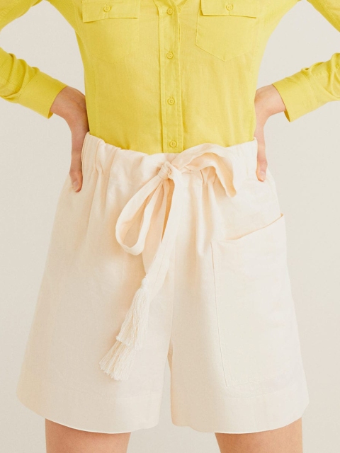 

MANGO Women Lime Green Regular Fit Solid Casual Shirt