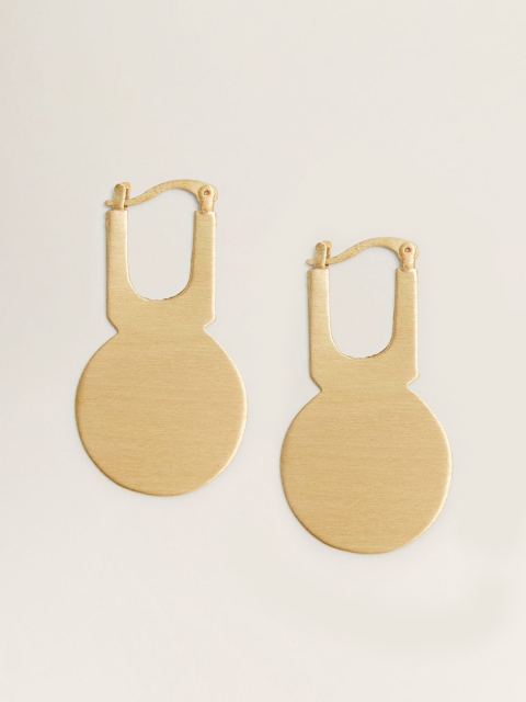 

MANGO Gold-Toned Geometric Drop Earrings