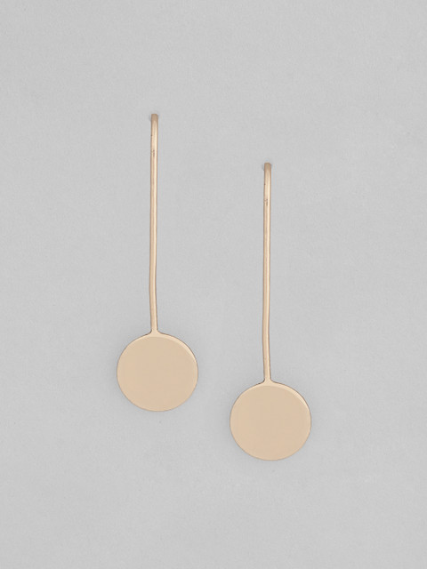 

MANGO Gold-Toned Circular Drop Earrings