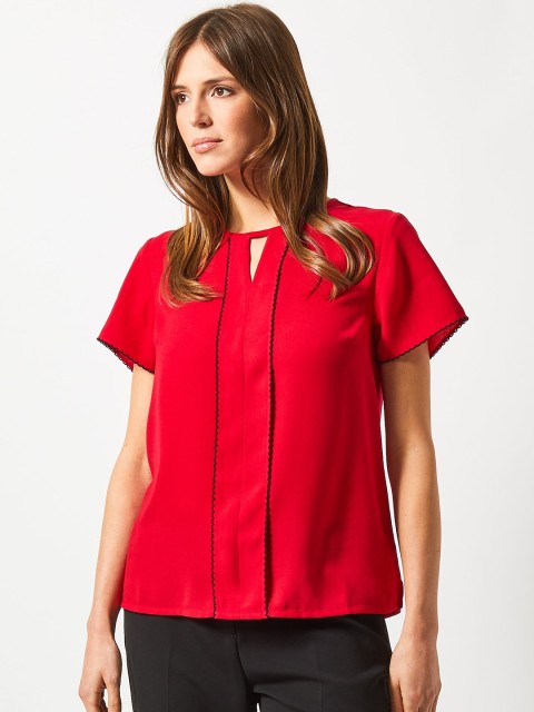 

DOROTHY PERKINS Women Red Solid Top