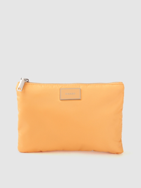 

MANGO Orange Solid Cosmetic Pouch