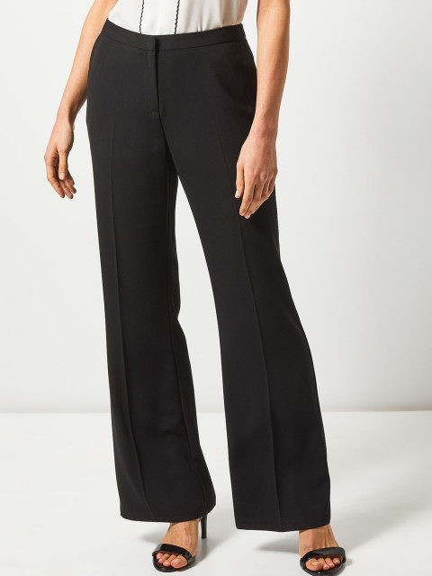 

DOROTHY PERKINS Women Black Regular Fit Solid Bootcut Trousers