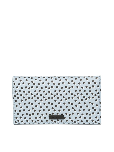 

MANGO Women Blue & Black Printed Two Fold Wallet