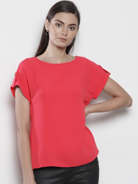 

DOROTHY PERKINS Women Coral Pink Solid Top