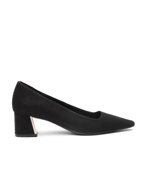 

MANGO Women Black Solid Pumps