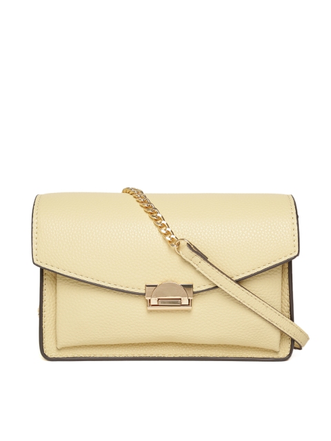 

MANGO Yellow Solid Sling Bag