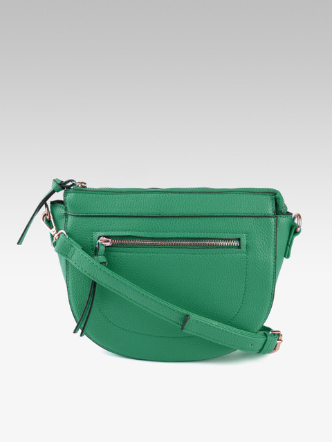 

DOROTHY PERKINS Green Solid Sling Bag
