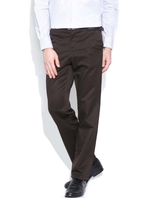 

Van Heusen Coffee Brown Custom Fit Formal Trousers