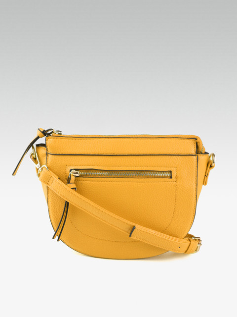 

DOROTHY PERKINS Mustard Yellow Solid Sling Bag
