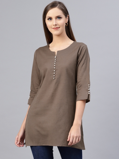 

Shree Women Taupe Solid Tunic