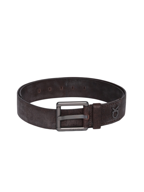 

Calvin Klein Jeans Men Dark Brown Solid Leather Belt