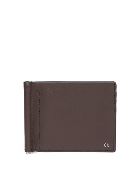 

Calvin Klein Jeans Men Brown Solid Two Fold Leather Wallet