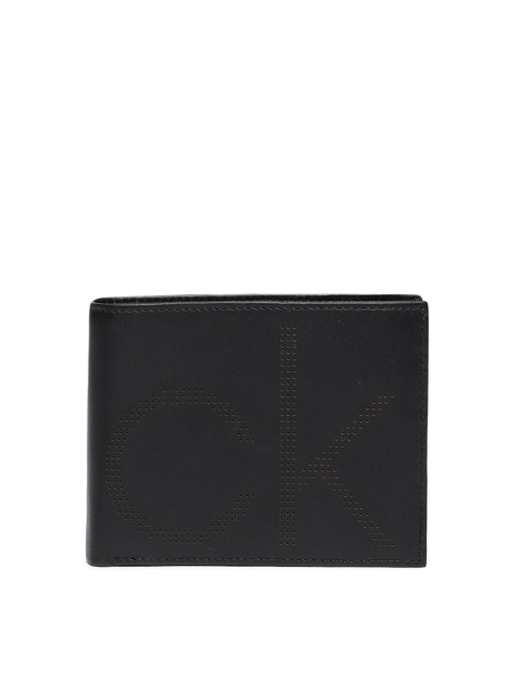 

Calvin Klein Jeans Men Black Solid Two Fold Leather Wallet