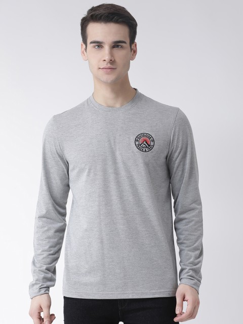 

Club York Men Grey Solid Round Neck T-shirt