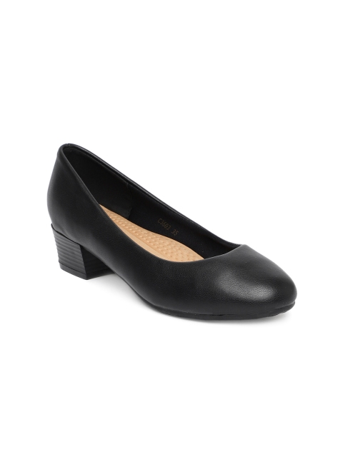 

Tresmode Women Black Solid Pumps