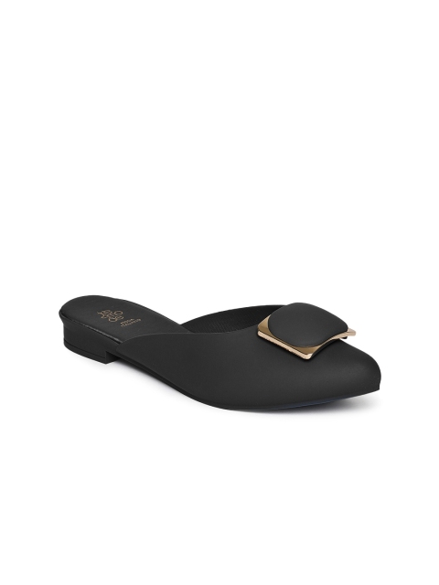 

Tresmode Women Black Solid Mules
