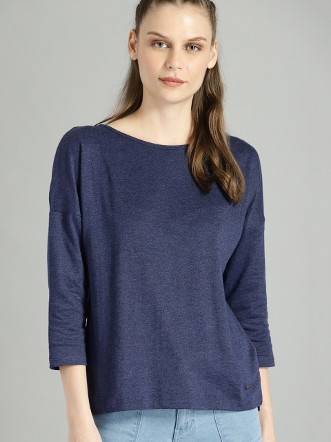 

Roadster Women Navy Blue Solid Top