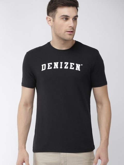 

Denizen From Levis Men Black Printed Round Neck T-shirt