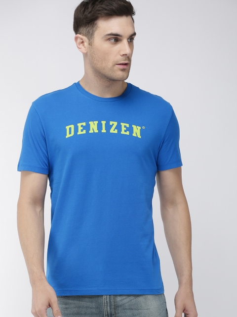 

Denizen From Levis Men Blue Printed Round Neck T-shirt