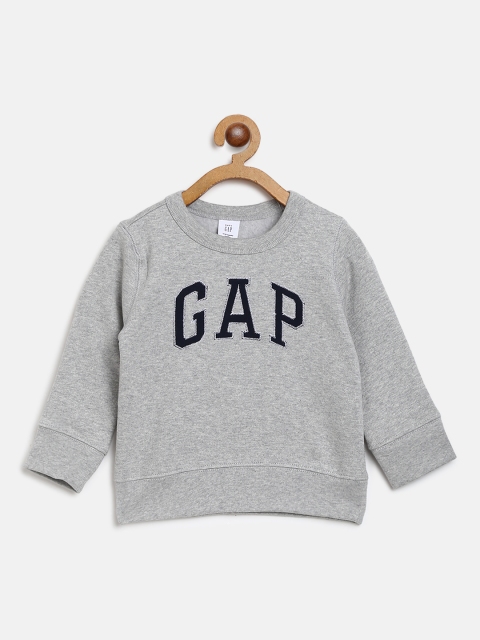 

GAP Boys Logo Sweatshirt, Grey melange