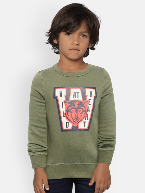 

GAP Boys Logo Sweatshirt, Olive