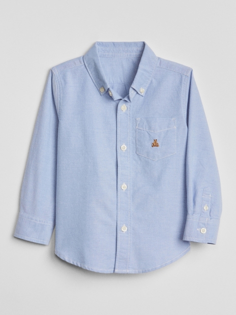 

GAP Boy's Oxford Button-Down Shirt, Blue