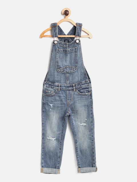 

GAP Girls Distressed Overalls, Blue
