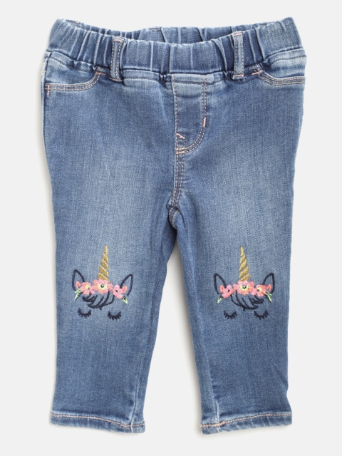 

GAP Girls Blue Superdenim Embroidered Unicorn Jeggings with Fantastiflex