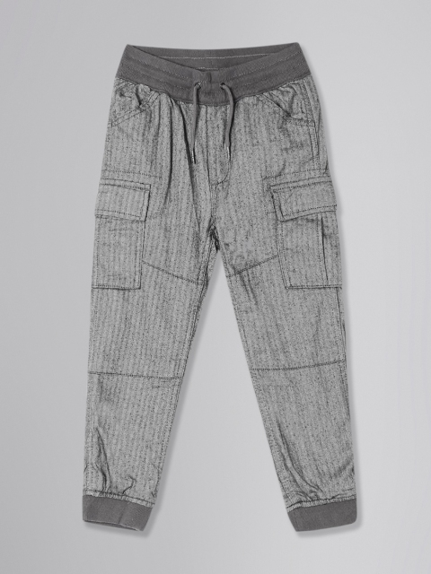 

GAP Boys Grey Striped Pull-On Joggers