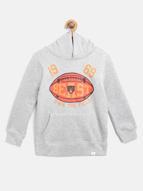 

GAP Boys Logo Hoodie Sweatshirt, Grey melange