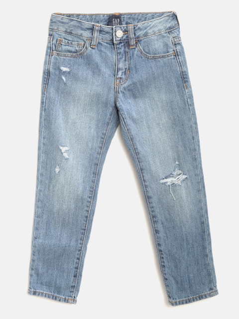 

GAP Girls Blue Girlfriend Jeans in Destruction