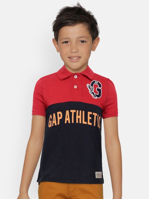 

GAP Boys Colourblock Logo Polo T-Shirt, Red