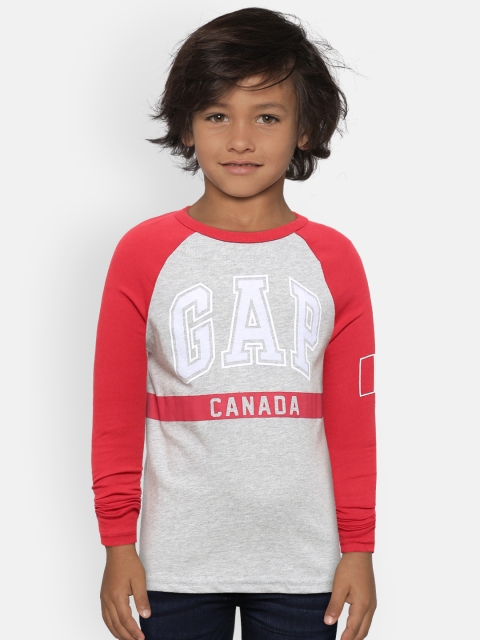 

GAP Boys Logo Raglan T-Shirt, Grey melange