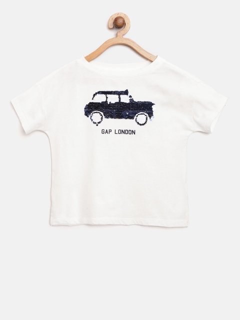 

GAP Girl Graphic Short Sleeve T-Shirt, Off white