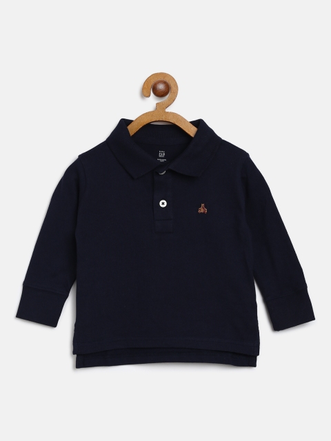 

GAP Boys Uniform Long Sleeve Polo Shirt, Navy blue