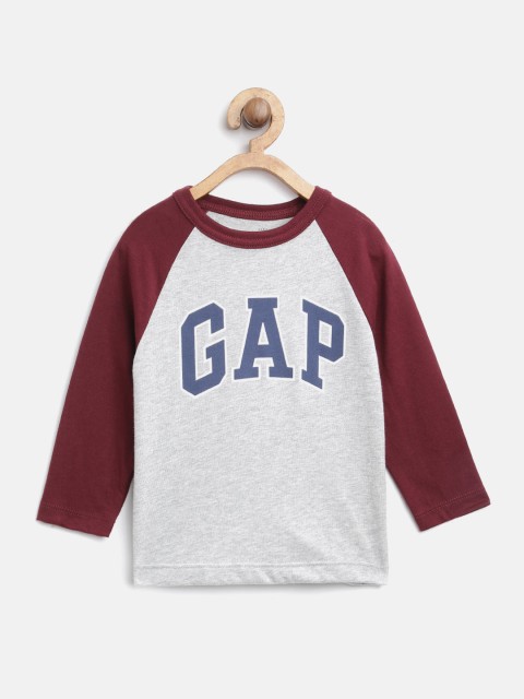 

GAP Boys Raglan Logo T-shirt, Grey melange