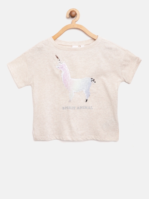 

GAP Girl Graphic Short Sleeve T-Shirt, Beige