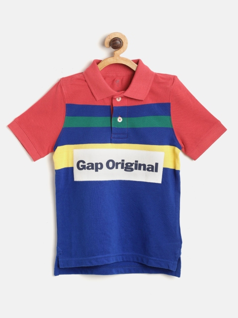 

GAP Boys Stripe Logo Polo T-shirt, Blue