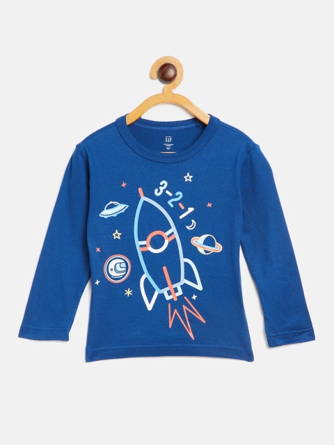 

GAP Boys Graphic Long Sleeve T-shirt, Blue