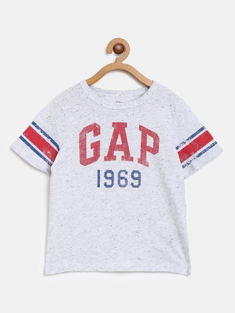 

GAP Boys Logo Short Sleeve Tshirt, Grey melange