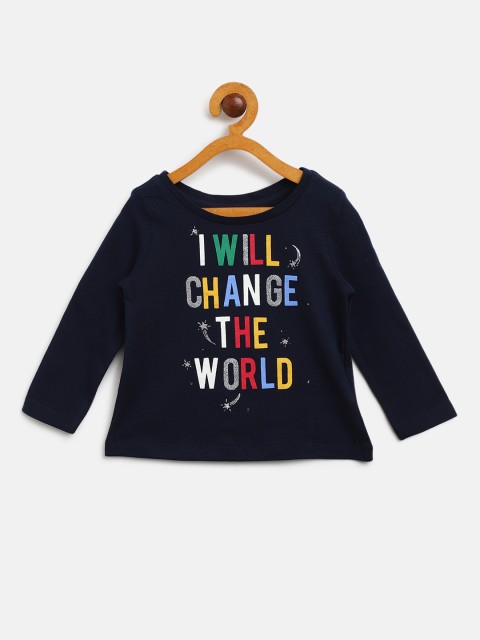 

GAP Girl Graphic Long Sleeve T-Shirt, Navy blue