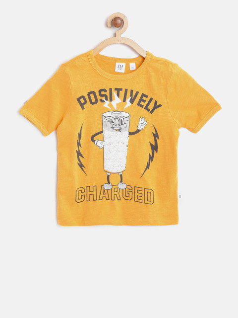 

GAP Boy's Graphic Short Sleeve T-Shirt, Mustard