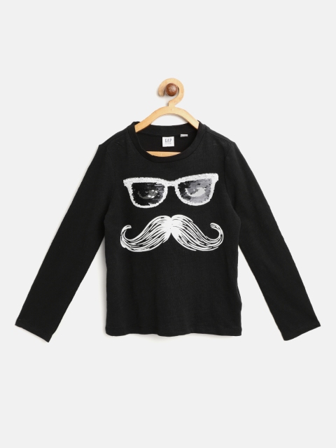 

GAP Boys Graphic Long Sleeve T-shirt, Black