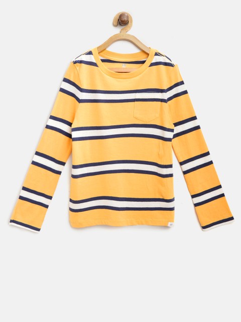 

GAP Boy Stripe Long Sleeve T-shirt, Yellow