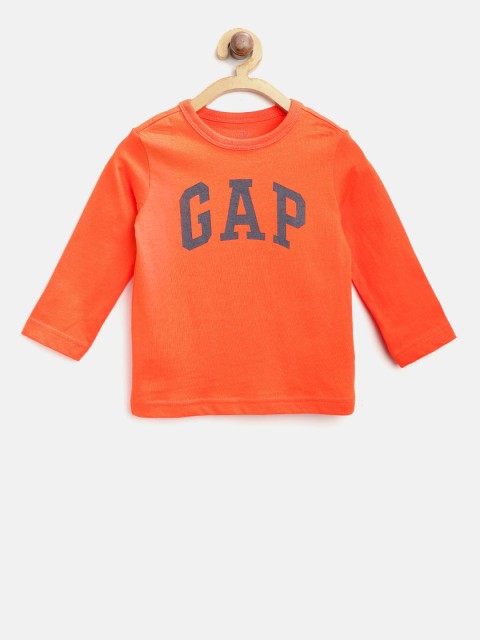 

GAP Boy's Logo Long Sleeves T-shirt, Orange