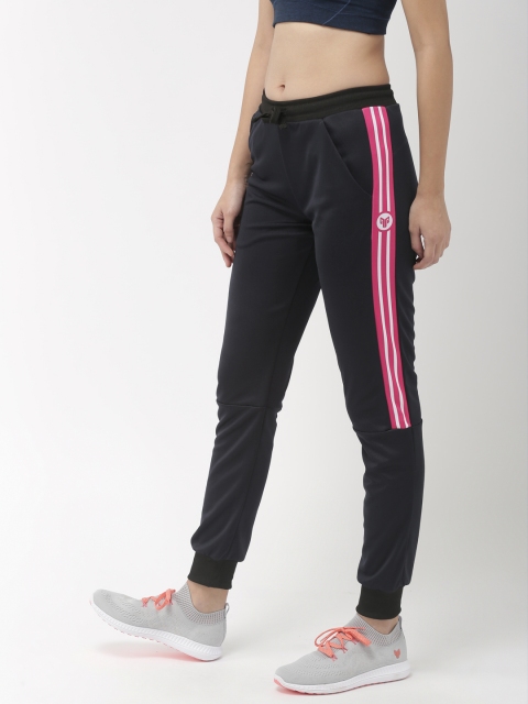 

2GO Women Navy Blue solid GO-DRY Tall Joggers