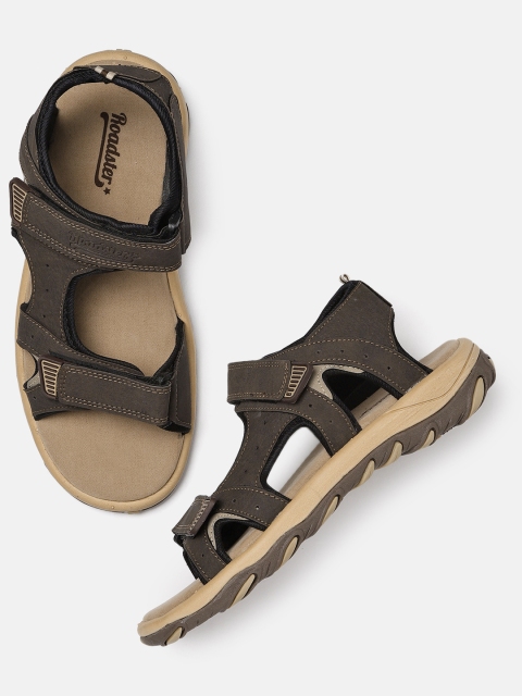 

Roadster Men Brown Solid Sports Sandals