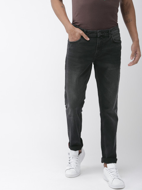 

Indian Terrain Men Black Brooklyn Slim Fit Mid-Rise Clean Look Stretchable Jeans