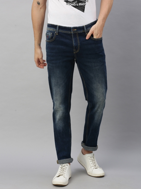 

Indian Terrain Men Navy Blue Brooklyn Slim Fit Mid-Rise Clean Look Stretchable Jeans